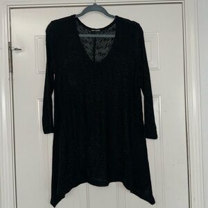 DKNY black tunic top